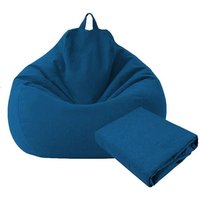 Tonchean - Sitzsack-Sofabezug, Liegesofabezug, Stoffsesselbezug, Stuhlbezug ohne Füllstoff, Pouf, Tatami, Wohnzimmermöbel (blau, 70 x 80 cm) von TONCHEAN