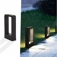 Tonchean - led Leuchte 7W 3000k IP65 Elektrische Steckdose Leuchte Terrasse Außenbeleuchtung Garten Lampe Schwarz Warmweiß Design Dekorative von TONCHEAN