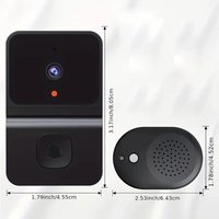 Tonchean - x intelligente WLAN-Türklingel mit eingebautem Akku – Kabellose Sicherheitskamera mit Zwei-Wege-Audio, unterstützt 2,4-G-WLAN für die von TONCHEAN