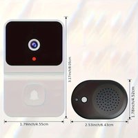 Tonchean - x intelligente WLAN-Türklingel mit eingebautem Akku – Kabellose Sicherheitskamera mit Zwei-Wege-Audio, unterstützt 2,4-G-WLAN für die von TONCHEAN