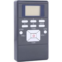 Tragbares AM-FM-Radio, Mini-Taschenradio, digitaler Signalverarbeitungsempfänger, Speicherfunktion (Grau) von TONCHEAN