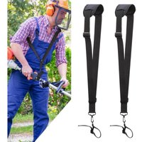 Verstellbare Schultergurte – Rasentrimmer-Geschirr mit strapazierfähigem Nylon-Gurt für die Gartenarbeit für km, stihl fs Freischneider (schwarz) von TONCHEAN