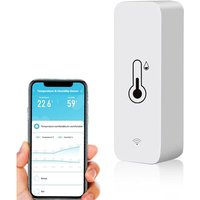 WiFi Smart Thermometer, Mini Digitaler Innentemperatur- und Feuchtigkeitssensor, Temperatur- und Feuchtigkeitssensor für Gewächshäuser und Keller, WiFi Smart Thermometer, Mini Digitaler Innentemperatur- und Feuchtigkeitssensor, Temperatur- und Feuchtigkeitssensor für Gewächshäuser und Keller, von TONCHEAN