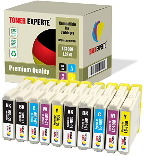 TONER EXPERTE 10 XL LC1000 LC970 Druckerpatronen kompatibel für DCP-130C 135C 150C 260C 330C 350C 357C 540CN 560CN 750CW 770CW Fax-1355 1360 1460 2840C MFC-235C 240C 440CN 465CN 5460CN von TONER EXPERTE