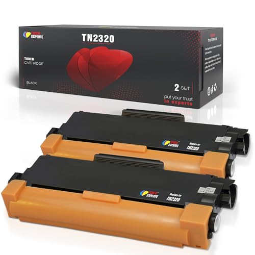 Toner Experte Kompatibel für Brother TN2320 TN2310 Schwarz Tonerkartusche Ersatz für TN-2320 für MFC-L2720DW DCP-L2500D DCP-L2520DW HL-L2300D HL-L2340DW HL-L2360DN Druckerpatronen 2er-Pack von TONER EXPERTE