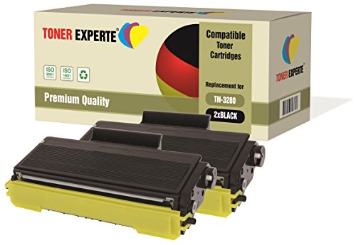 TONER EXPERTE 2-er Pack Premium Toner kompatibel zu TN3280 für Brother HL-5340D, HL-5350DN, HL-5350DNLT, HL-5370DW, HL-5380DN, DCP-8070D, DCP-8085DN, MFC-8370DN, MFC- 8380DN, MFC-8880DN, MFC-8890DW von TONER EXPERTE