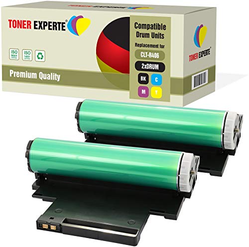 TONER EXPERTE 2-er Pack Trommel kompatibel zu CLT-R406 für Samsung Xpress SL-C410W C430W C460FW C460W C467W C480FN C480FW C480W CLP-360 CLP-365 CLP-365W CLX-3305 CLX-3305FN CLX-3305FW CLX-3305W von TONER EXPERTE