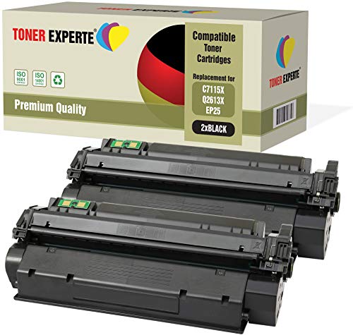 TONER EXPERTE 2er-Pack Premium Toner kompatibel zu C7115X Q2613X EP-25 für Laserjet 1000, 1005, 1200, 1220, 1300, 3080, 3300, 3310, 3320, 3330, 3380, LBP1210 von TONER EXPERTE