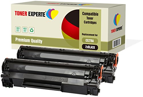 TONER EXPERTE 2er-Pack Premium Toner kompatibel zu CE278A 78A für Laserjet Pro M1536 MFP, M1536dnf MFP, P1560, P1566, P1600, P1606, P1606dn, LBP-6200d, LBP-6200dw, LBP-6230d, LBP-6230dw von TONER EXPERTE