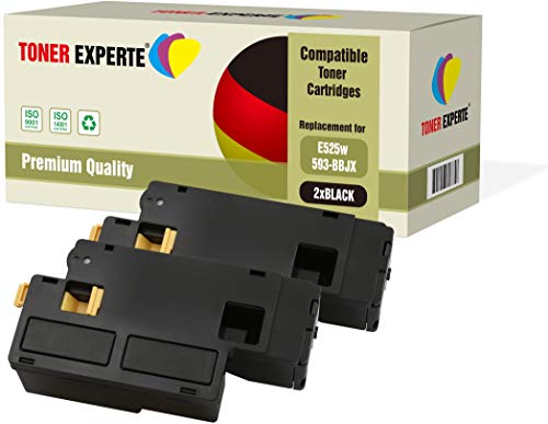 TONER EXPERTE 2er Pack Schwarz Premium Toner kompatibel zu 593-BBLN für Dell E525w von TONER EXPERTE