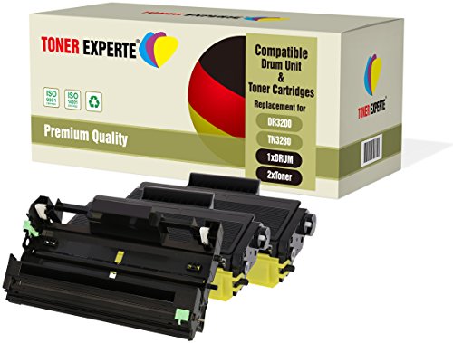 TONER EXPERTE 3-er Pack Trommel & 2 Toner kompatibel zu DR3200 TN3280 für Brother HL-5340D HL-5350DN HL-5350DNLT HL-5370DW HL-5380DN DCP-8070D DCP-8085DN MFC-8370DN MFC- 8380DN MFC-8880DN MFC-8890DW von TONER EXPERTE