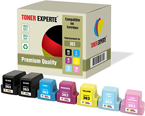 7 XL TONER EXPERTE® Druckerpatronen kompatibel für 363 Photosmart C5180, C6150, C6180, C6280, C7180, C7280, C8180, 3110, 3210, 3310, 8250, D6160, D7160, D7260, D7460, 3210xi von TONER EXPERTE