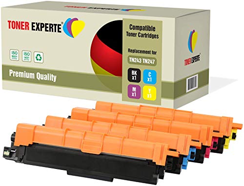 TONER EXPERTE Kompatibel Brother TN-247 TN243 Toner für Brother HL-L3210CW Brother HL-L3270CDW Brother MFC-L3730CDN, 4er-Pack Schwarz Cyan Magenta Gelb von TONER EXPERTE