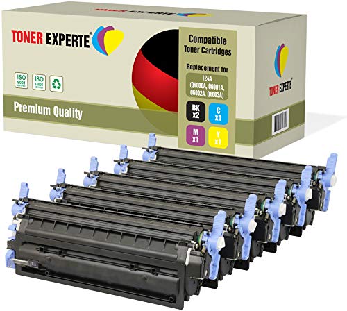 TONER EXPERTE® 5 Premium Toner kompatibel zu 124A Q6000A Q6001A Q6002A Q6003A für Color Laserjet 1600 1600n 2600 2600n 2600dn 2605 2605d 2605dn 2605dtn CM1015 CM1017 MFP von TONER EXPERTE