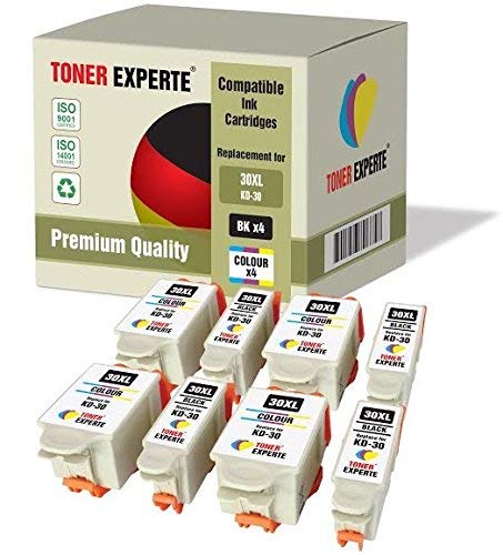 TONER EXPERTE® 8er Set Druckerpatronen kompatibel für Kodak 30XL (30B 30CL) ESP C100 C110 C115 C300 C310 C315 C330 C360 1.2 3.2 3.2S Hero 2.2 3.1 4.2 5.1 Office 2100 2150 2170 AIO | hohe Kapazität von TONER EXPERTE