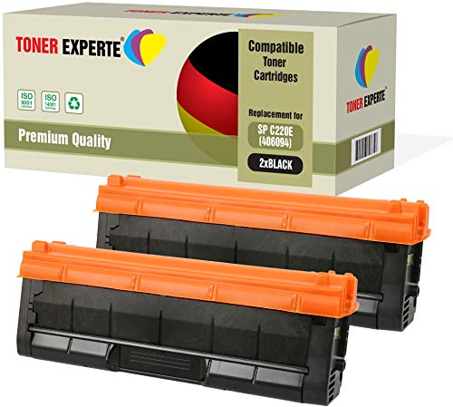 TONER EXPERTE 2er Pack Schwarz Premium Toner kompatibel zu 406094 für Ricoh Aficio SPC220N, SPC220S, SPC221SF, SPC222DN, SPC222SF, SPC240DN, SPC240SF TONER EXPERTE 2er Pack Schwarz Premium Toner kompatibel zu 406094 für Ricoh Aficio SPC220N, SPC220S, SPC221SF, SPC222DN, SPC222SF, SPC240DN, SPC240SF von TONER EXPERTE