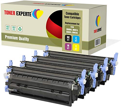 TONER EXPERTE 4er Set Premium Toner kompatibel zu 124A Q6000A Q6001A Q6002A Q6003A für Color Laserjet 1600 1600n 2600 2600n 2600dn 2605 2605d 2605dn 2605dtn CM1015 CM1017 MFP von TONER EXPERTE