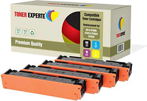 TONER EXPERTE 4er Set Premium Toner kompatibel zu 201X 201A CF400X CF401X CF402X CF403X für Color Laserjet Pro MFP M277dw M277n M274n M252dw M252n TONER EXPERTE 4er Set Premium Toner kompatibel zu 201X 201A CF400X CF401X CF402X CF403X für Color Laserjet Pro MFP M277dw M277n M274n M252dw M252n von TONER EXPERTE