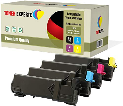 TONER EXPERTE 4er Set Premium Toner kompatibel zu 593-10258 593-10259 593-10261 593-10260 für Dell 1320c, 1320cn von TONER EXPERTE