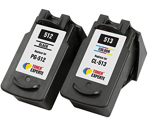 TONER EXPERTE PG512 PG-512 CL513 CL-513 2er Set Druckerpatronen kompatibel für Pixma MP230 MP240 MP250 MP260 MP270 MP280 iP2700 iP2702 MP480 MP490 MP495 MP499 MX320 MX350 | hohe Kapazität von TONER EXPERTE