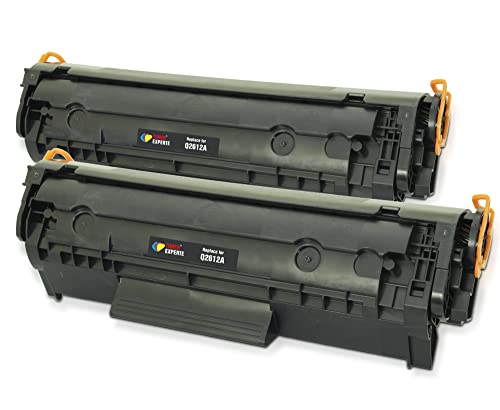 Toner Experte Q2612A 12A Tonerkartusche Ersatz für HP Q2612A FX10 Kompatible für LaserJet 1010 1018 1020 1022 3015 3055 Canon LBP-2900 (2 Schwarz) von TONER EXPERTE