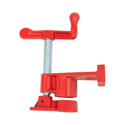 TONFEION 4 Pcs Rohr-Schraubzwinge, 3/4" Holzleim-Rohrschellensatz Schraubzwingen Set Schnellspanner Rohrzwingen Rohrklemme Rohrzwinge Holzklemmensatz (Rot) von TONFEION