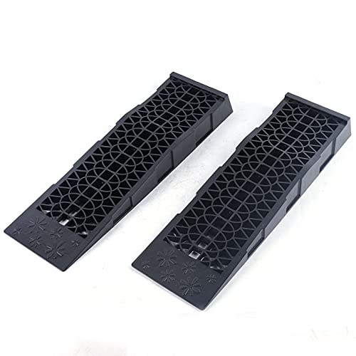 TONFEION Autorampen Auffahrrampe 2er Set Auffahrrampen-Set 2X PKW Kunststoff Auffahrrampe 3 T Autorampe Kunststofframpe 70x19.5X 8 cm von TONFEION