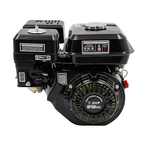 TONFEION Benzinmotor Standmotor 7.5PS 4-Takt OHV Motor 212cc Luftgekühlt Industriemotor mit 20mm Welle für Wasserpumpen und Generatoren, 3600 U/min Gokart Motor TONFEION Benzinmotor Standmotor 7.5PS 4-Takt OHV Motor 212cc Luftgekühlt Industriemotor mit 20mm Welle für Wasserpumpen und Generatoren, 3600 U/min Gokart Motor von TONFEION