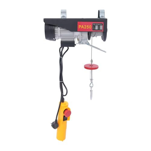 TONFEION Elektrischer Seilhebezug 550W 220 V Elektrische Seilwinde mit Funkfernbedienung, max. Tragkraft 250 kg, max. Hubhöhe 18 m, Motorwinde für Werkstatt/Lager/Bau TONFEION Elektrischer Seilhebezug 550W 220 V Elektrische Seilwinde mit Funkfernbedienung, max. Tragkraft 250 kg, max. Hubhöhe 18 m, Motorwinde für Werkstatt/Lager/Bau von TONFEION