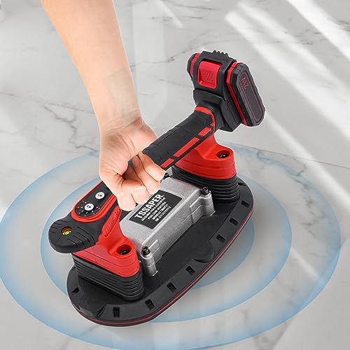 TONFEION Fliesen Vibrationsgerät, Fliesenschneider mit 2x2000 mAh Akku, Adsorption Fliesen Vibrationsgerät für das Bewegen und Installieren von Wand-/Bodenfliesen (11.8-94.4 Zoll) von TONFEION