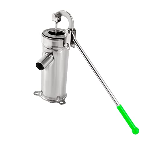 TONFEION Wasserpumpe Edelstahl, Wasserhandpumpe Handpumpe Wasser Schwengelpumpe Gartenpumpe Schüttelwasserpumpe für Grundwasser bis zu 8 m Tiefe Haus Hof Garten Bauernhof von TONFEION