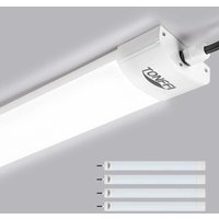 Led Feuchtraumleuchte 150CM KaltWeiß Slim, led Lampe Werkstattlampe IP65 für Garage Keller Büro 42W 5000K 4Stück - KaltWeiß von TONFFI