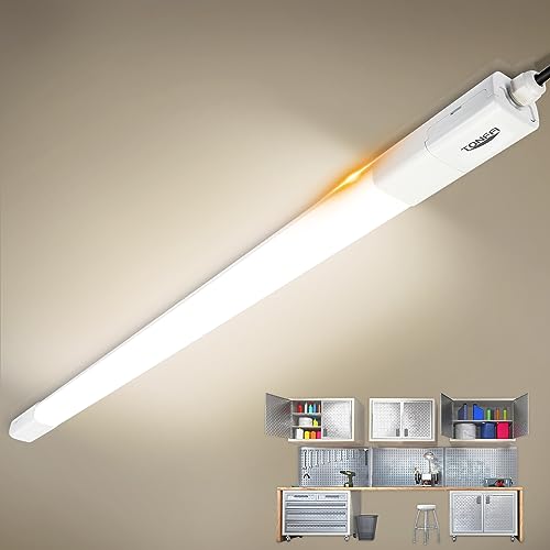 TONFFI 25 Stück Feuchtraumleuchte LED 150CM, 60W 7000LM LED Röhre, Reihenschaltung, Neutralweiß, IP65 Wasserfest Feuchtraumlampe Wannenleuchte Deckenleuchte für Keller Werkstatt Garage Warenhaus Bad von TONFFI