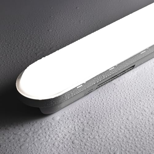 TONFFI Feuchtraumleuchte LED 120CM, 36W 4500LM LED Feuchtraumlampe, 6000K Kaltweiß Led Röhrenlampe Komplett, Verknüpfbar IP65 Wannenleuchte Werkstattlampe led Keller Deckenleuchte für Garage Werkstatt von TONFFI