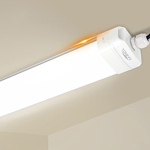 TONFFI LED-Feuchtraumleuchte 115CM, 36W 3600LM LED Wannenleuchte | Verknüpfbar Deckenleuchte Keller Röhre | IP65 Wasserfest | 4.000K neutralweiß Feuchtraumlampe für Garage Werkstatt Büro Hobbyraum von TONFFI