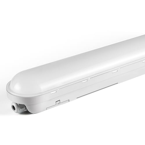 TONFFI LED Feuchtraumleuchte 60CM 18W 2250LM Feuchtraumlampe 4000K Neutralweiß Verknüpfbar IP65 Led Leuchte für Garage Werkstatt von TONFFI