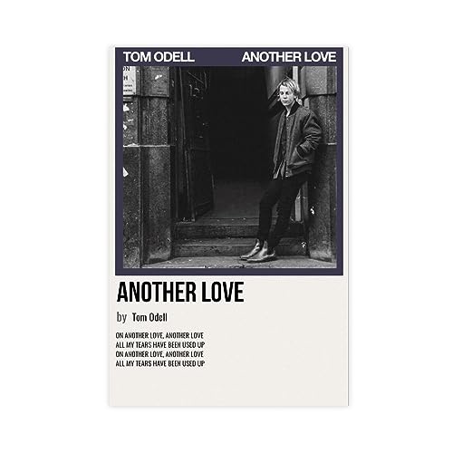 Englischer Sänger-Songwriter Tom Odell – Another Love Music Album Cover Wall Art Deco Poster Leinwand Poster Wandkunst Decor Druck Bild Gemälde für Wohnzimmer Schlafzimmer Dekoration ungerahmt 20,3 x von TONFON