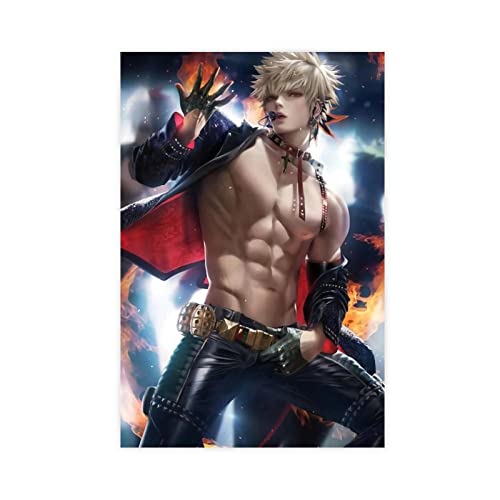 Kpop Bakugo Character My Hero Poster & Academia Anime Schlafsaal Schlafzimmer Wandkunst Deco Poster Leinwand Poster Wandkunst Dekor Druck Bild Gemälde für Wohnzimmer Schlafzimmer Dekoration ungerahmt von TONFON