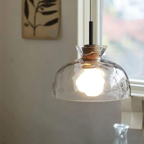 TONFON Handgeblasene Glaskrone Mini Einstellbare Bauernhouse Kristallleuchte Glas Bildschirm Deckenleuchte für Küche Insel Wohnzimmer Schlafzimmer Nachttisch Esszimmer Halle (Farbe: B) von TONFON