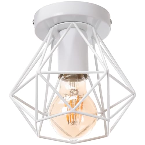 TONFON Industrielle Deckenleuchte E27, Moderne Unterputz-Deckenleuchte, Metallkäfig, Metallkorb, Deckenlampe für Flur, Balkon, Eingang, Treppenhaus, Auffahrt, Loft TONFON Industrielle Deckenleuchte E27, Moderne Unterputz-Deckenleuchte, Metallkäfig, Metallkorb, Deckenlampe für Flur, Balkon, Eingang, Treppenhaus, Auffahrt, Loft von TONFON