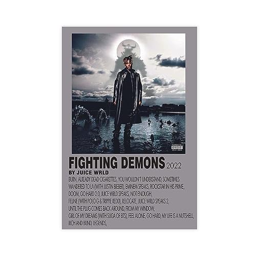 TONFON Juice Poster & Wrld Fighting Demons 2022 Musikalbum Cover Poster Leinwand Poster Wandkunst Dekor Druck Bild Gemälde für Wohnzimmer Schlafzimmer Dekoration Unframe-Stil 40 x 60 cm TONFON Juice Poster & Wrld Fighting Demons 2022 Musikalbum Cover Poster Leinwand Poster Wandkunst Dekor Druck Bild Gemälde für Wohnzimmer Schlafzimmer Dekoration Unframe-Stil 40 x 60 cm von TONFON
