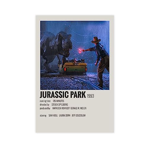TONFON Jurassic Park 1993 American Science Fiction Action-Filmeinband, Wandkunst-Deco-Poster, Leinwand, Poster, Schlafzimmer, Dekoration, Sport, Landschaft, Büro, Raumdekoration, Geschenk, ungerahmt, von TONFON