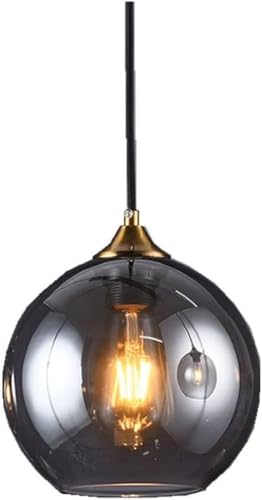 TONFON Kreative Kronleuchter in Kugelform, Hängeleuchte aus Glas, Schwarz/Braun, Restaurant Deckenleuchte, verstellbar, für Kücheninsel, Esszimmer, Schlafzimmer, Flur, TONFON Kreative Kronleuchter in Kugelform, Hängeleuchte aus Glas, Schwarz/Braun, Restaurant Deckenleuchte, verstellbar, für Kücheninsel, Esszimmer, Schlafzimmer, Flur, von TONFON