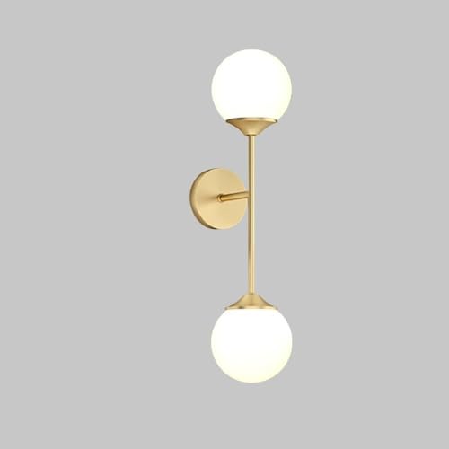 TONFON Wandleuchte Innen Badezimmer Messing Wandleuchte Industrial Vintage Lampenschirm Milchig Weiß Glas Wandleuchte für Schlafzimmer Nachttisch Wohnzimmer Arbeitszimmer TONFON Wandleuchte Innen Badezimmer Messing Wandleuchte Industrial Vintage Lampenschirm Milchig Weiß Glas Wandleuchte für Schlafzimmer Nachttisch Wohnzimmer Arbeitszimmer von TONFON