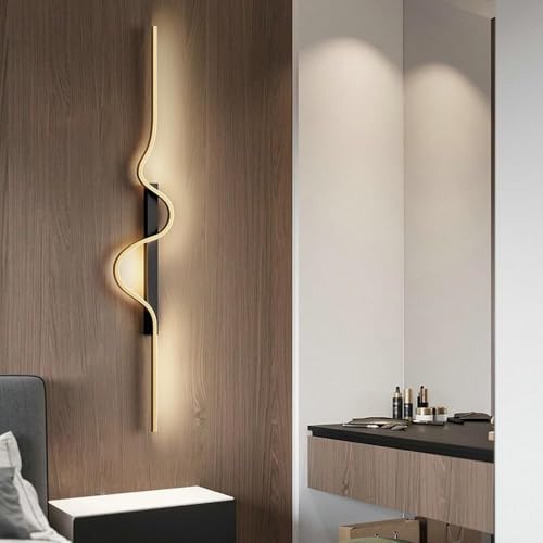 TONFON Welle Lange Wandleuchte Moderne LED-Beleuchtung Wandleuchte Innenbeleuchtung Wandleuchte für Schlafzimmer Wohnzimmer Wohnzimmer Esszimmer Halle Treppen Flur Restaurant Wandleuchte Wandleuchte(A TONFON Welle Lange Wandleuchte Moderne LED-Beleuchtung Wandleuchte Innenbeleuchtung Wandleuchte für Schlafzimmer Wohnzimmer Wohnzimmer Esszimmer Halle Treppen Flur Restaurant Wandleuchte Wandleuchte(A von TONFON
