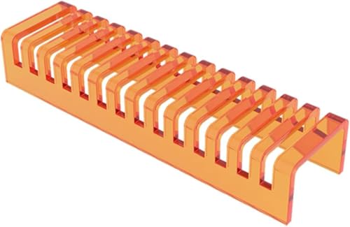 Fliesenständer Acryl-Bodenfliesen-Präsentationsständer mit 14 Kartenfächern, Arbeitsplatte, Keramik-Quarzsteinplatte, Probenhalter, Tischplatte, durchscheinender Marmorfliesen musterständer (Orange) von TONG TONG