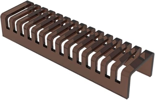 Fliesenständer Acryl-Bodenfliesen-Präsentationsständer mit 14 Kartenfächern, Arbeitsplatte, Keramik-Quarzsteinplatte, Probenhalter, Tischplatte, durchscheinender Marmorfliesen musterständer (Brown) von TONG TONG