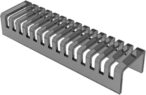 Fliesenständer Acryl-Bodenfliesen-Präsentationsständer mit 14 Kartenfächern, Arbeitsplatte, Keramik-Quarzsteinplatte, Probenhalter, Tischplatte, durchscheinender Marmorfliesen musterständer (Grau) von TONG TONG