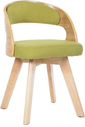 TONG TONG Gepolsterter Esszimmerstühle mit Rückenlehne - Eleganter Drehstuhl Moderner Stuhl Holzbeine für stilvolle Küche und Esszimmer Dekor (Grün) von TONG TONG
