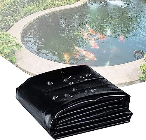 TONG TONG Teichfolie Wasserdicht Folie 2x8m 3x3m 4x7m 5x10m 6x8m 8x10m 9x16m 10x11m, 0.13mm HDPE Teichfolie für kleine Teiche oder als Schutz für gartebnpools (9x12m) von TONG TONG